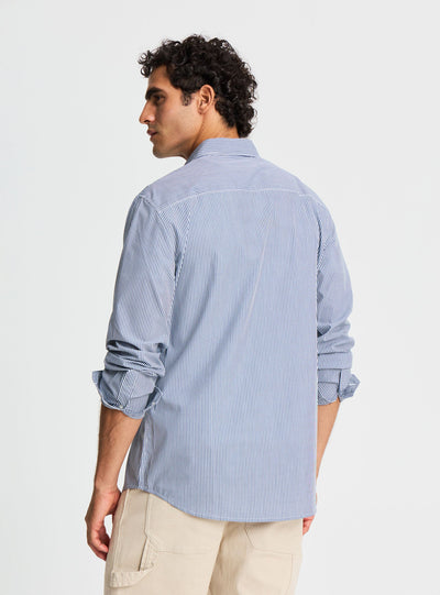 Camicia a righe con colletto classico