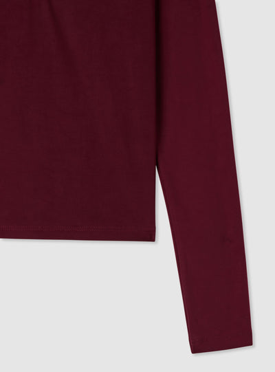Long-sleeve T-shirt with V-neck