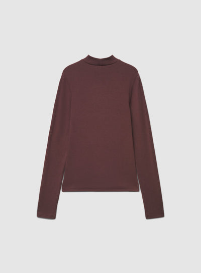 Solid-colour polo-neck T-shirt