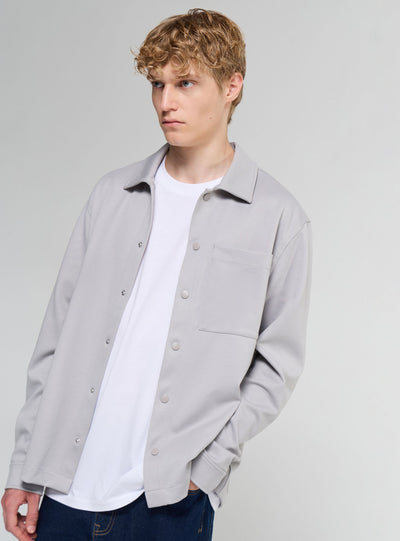 Camicia a tinta unita con bottoni a pressione