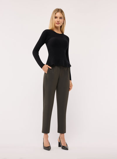 Pantaloni chinos morbidi a tinta unita