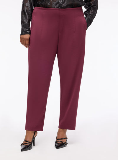 Pantaloni chinos cigarette a tinta unita