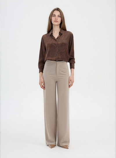 Wide-Leg-Hose aus Scuba