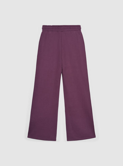 Pantaloni tuta wide leg tinta unita