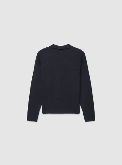 Maglia con collo polo a tinta unita