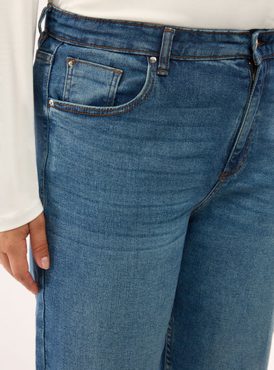 Jeans regular straight con strappi