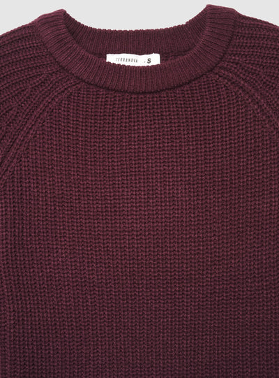 Maglia girocollo a costa inglese