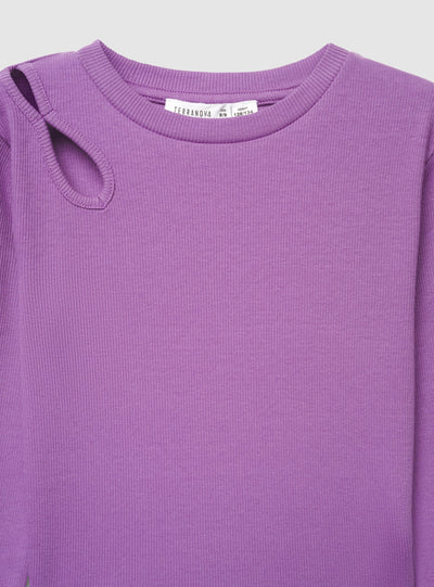 T-shirt crop con cut-out