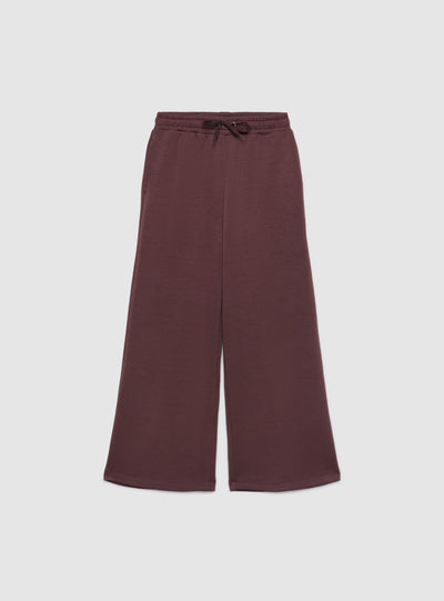 Pantaloni tuta maxi a tinta unita con coulisse