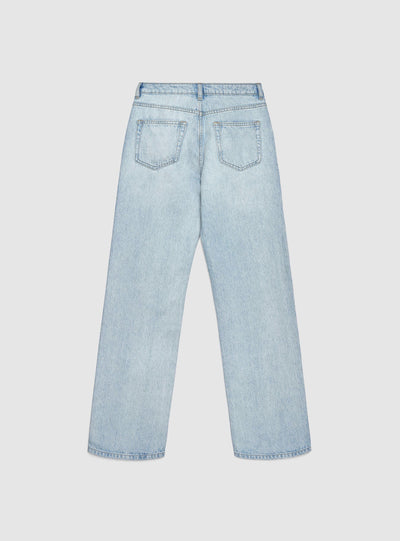 Jeans straight a vita alta