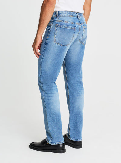 Jeans straight a tinta unita