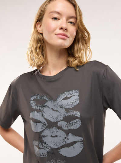 T-shirt ampia con stampa