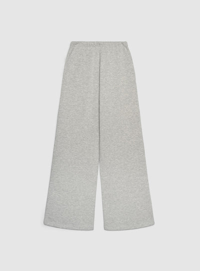 Pantaloni tuta wide leg con ricamo college