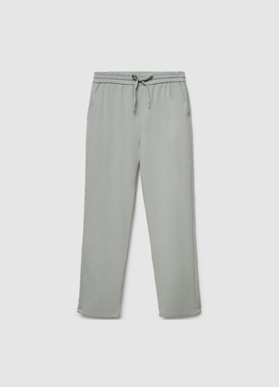 Pantaloni straight tinta unita con coulisse