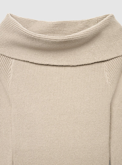Maglia a spalle scoperte a tinta unita