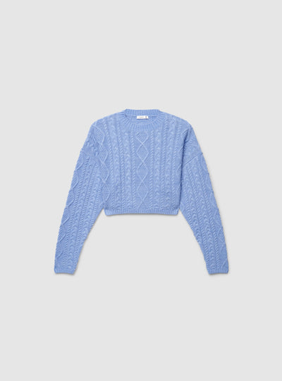 Maglia crop ampia a trecce