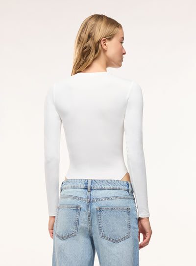 T-shirt body a maniche lunghe tinta unita