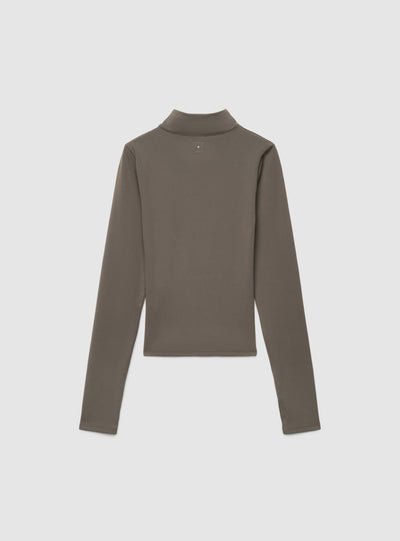 T-shirt sportiva con mezza zip