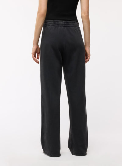 Pantaloni tuta wide leg a tinta unita