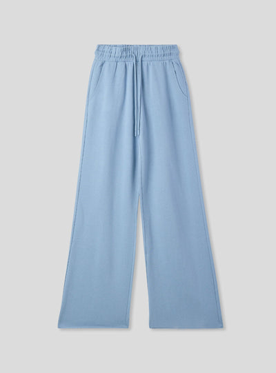 Pantaloni tuta wide leg con coulisse