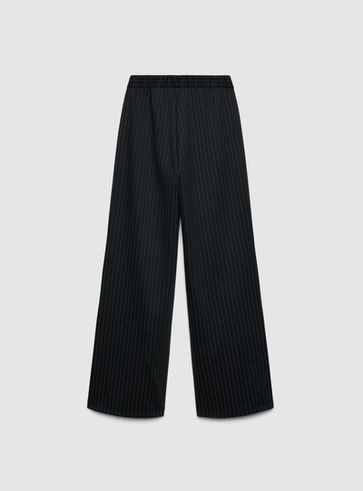 Pantaloni wide leg gessati