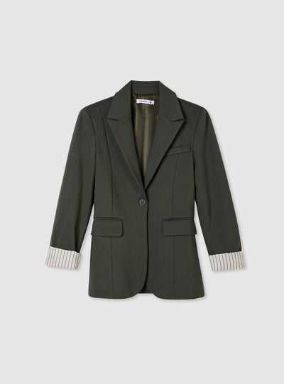 Single-breasted solid colour jacket