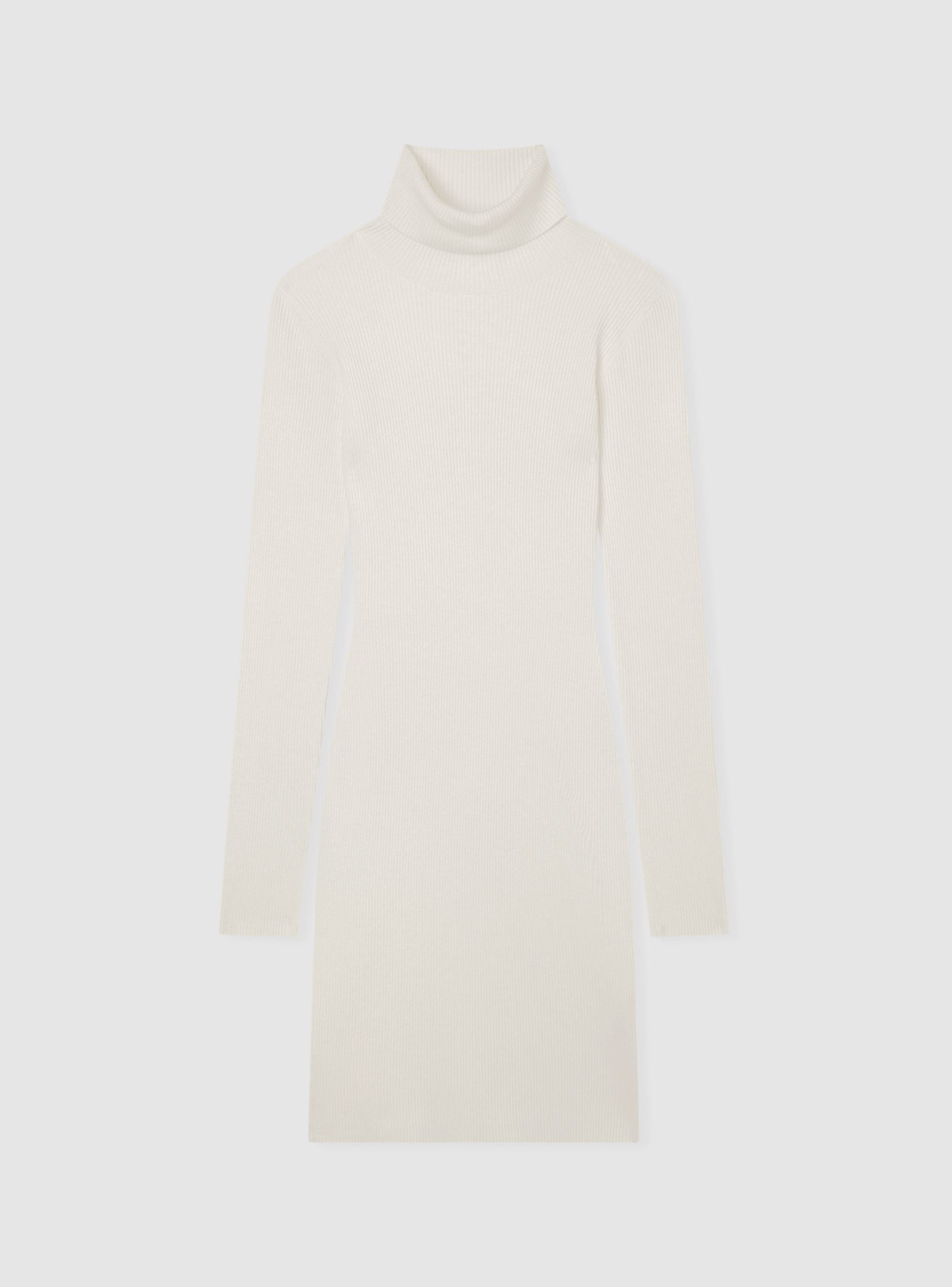 fitted lace wedding dress Lumen Turtleneck Midi Dress