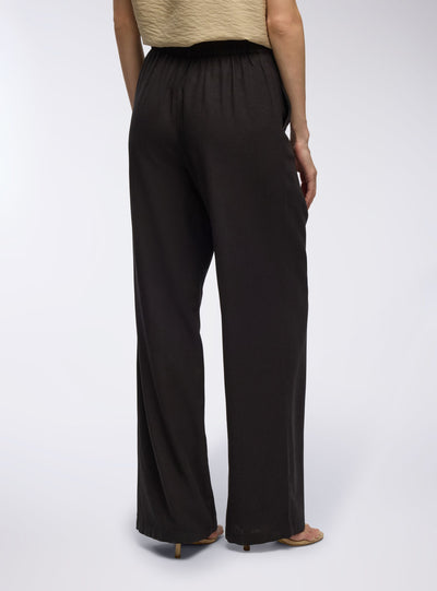 Pantaloni dad fits misto lino