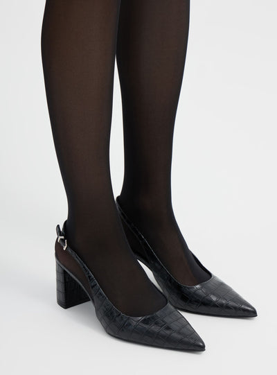 Décolleté slingback effetto cocco