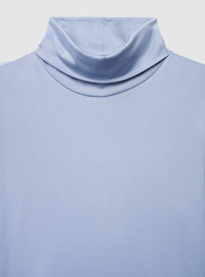 T-shirt a maniche lunghe con collo alto