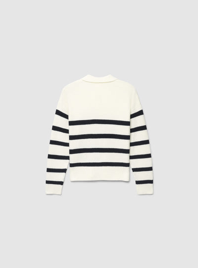 Maglia a righe con colletto polo