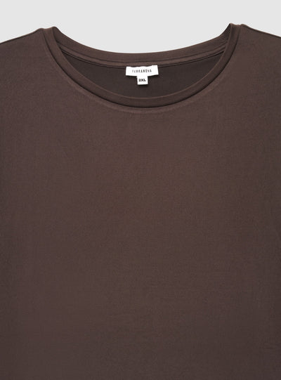 T-shirt manica lunga girocollo a tinta unita
