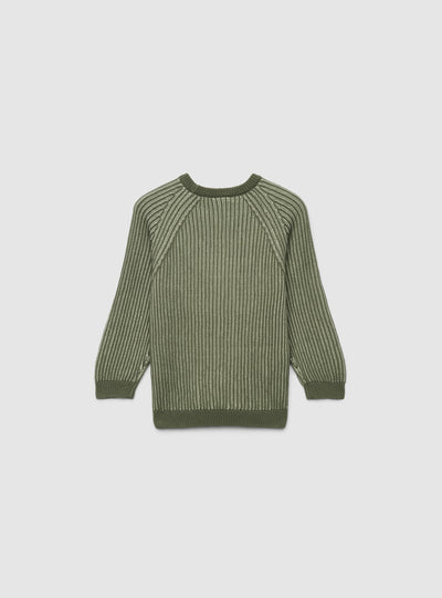 Maglia a coste con maniche raglan