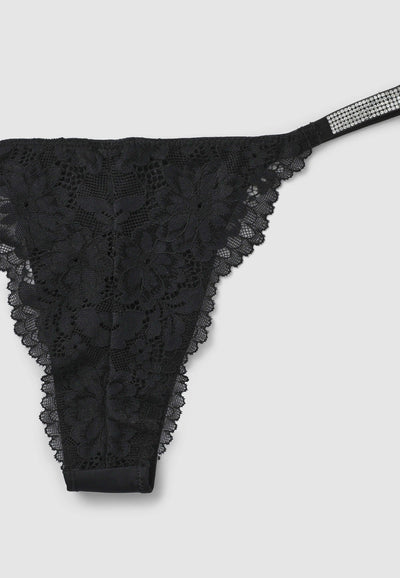 Brasiliana con strass e pizzo
