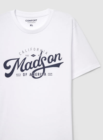 T-shirt comfort con stampa college