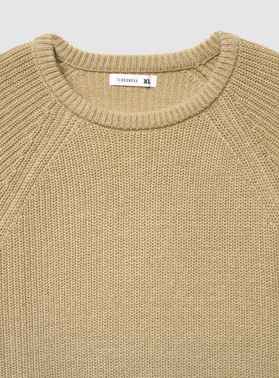 Maglia girocollo a costa inglese