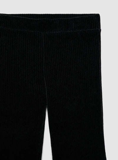 Leggings lunghi a costine svasati