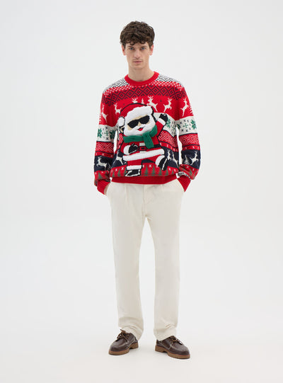 Pull de Noël avec motif Père Noël