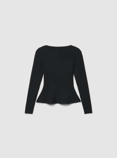 Maglia peplum effetto luccicante