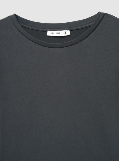 T-shirt manica lunga a tinta unita