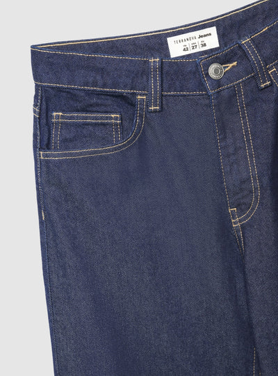 Jeans wide leg a tinta unita