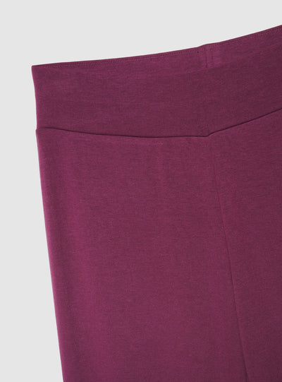 Leggings lunghi a zampa tinta unita
