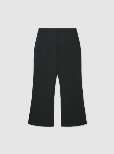 Pantaloni a zampa con strass