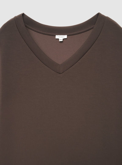 Felpa oversize con scollo a v