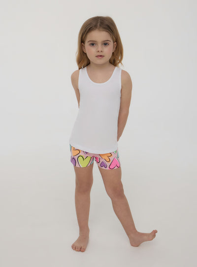 Leggings culotte cuori multicolor