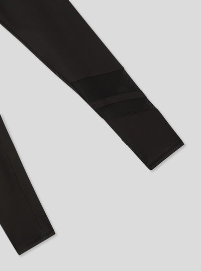 Leggings sportivi con inserto in tulle