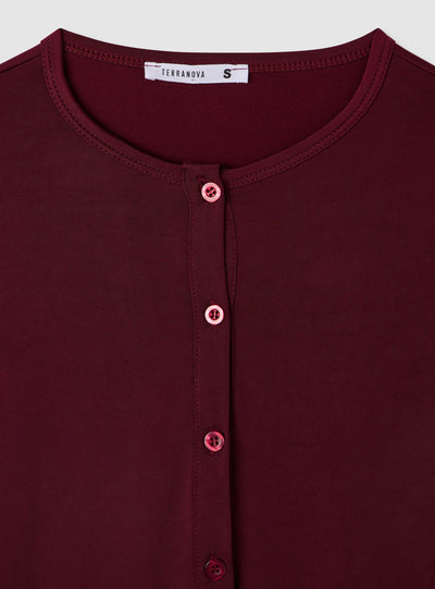 Solid colour cardigan with buttons