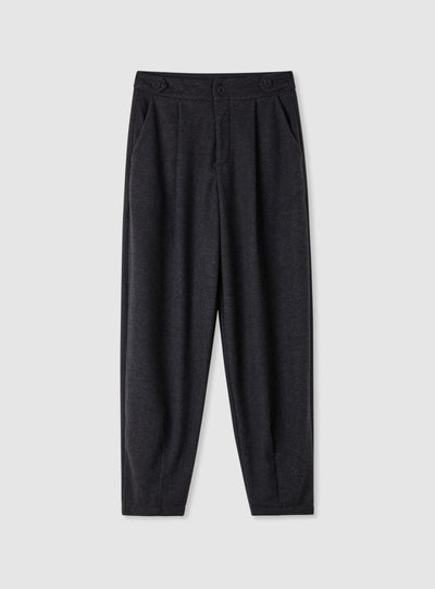 Solid colour barrel trousers