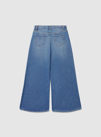 Jeans super wide leg con strappi