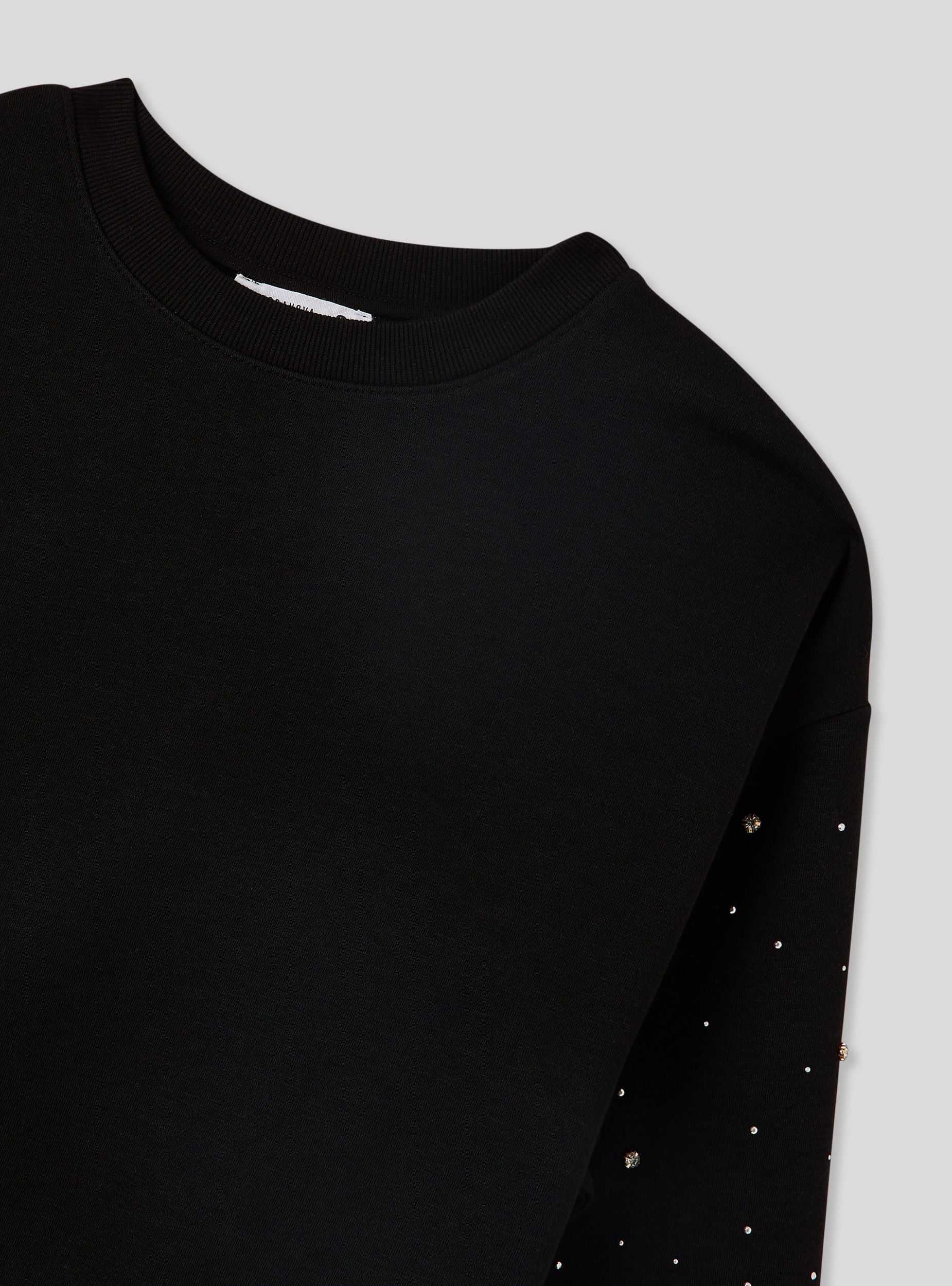 Felpa Uomo Subliminal Mode - Maglione Manica Lunga Con Strass E Felpa Uomo Subliminal Mode - Maglione Manica Lunga Con Strass E